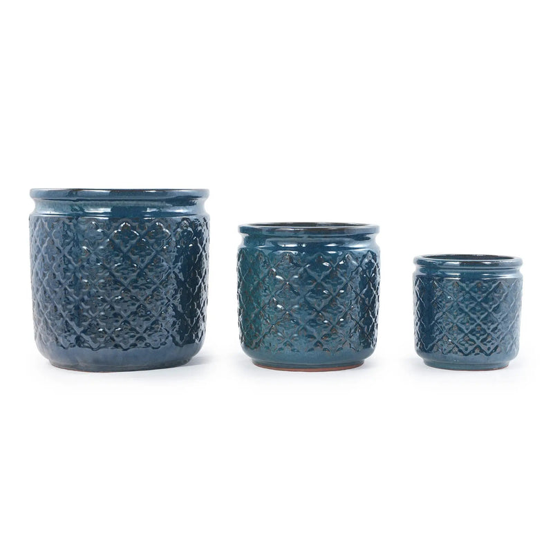 Handmade Ceramic Flower Pot Set of 3, 15/12/9 Inch Diameter by HouseOfZazla