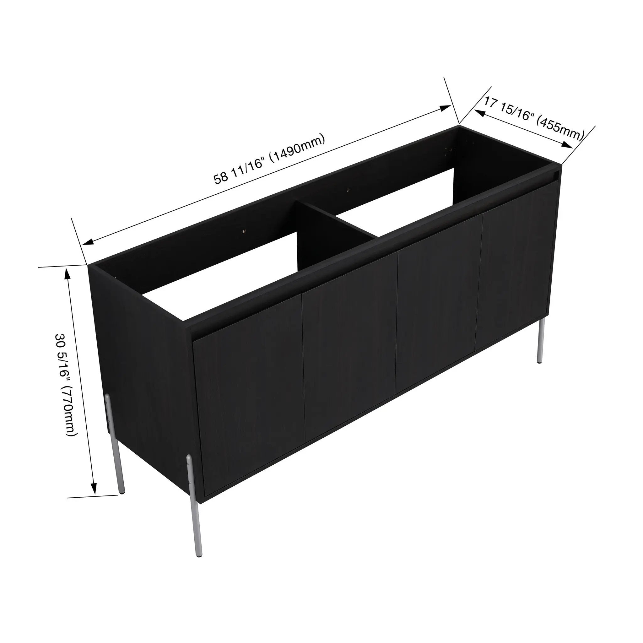 Freestanding Bathroom Vanity & Soft Close Cabinet Doors by Unique Piece Furniture