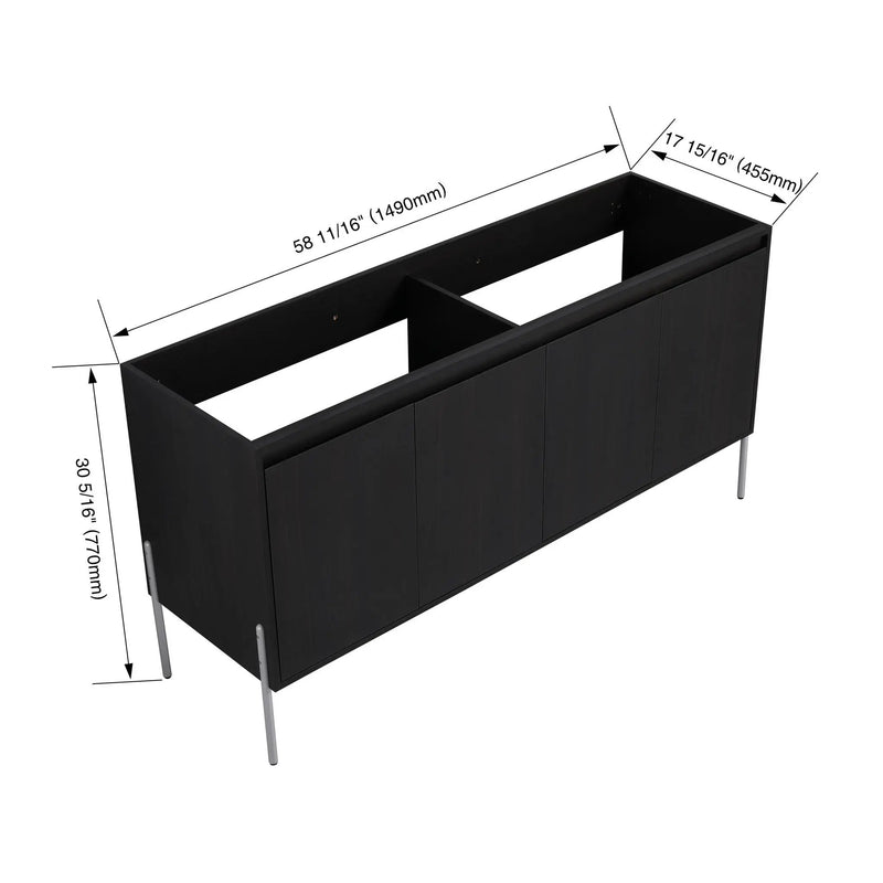 Freestanding Bathroom Vanity & Soft Close Cabinet Doors by HouseOfZazla