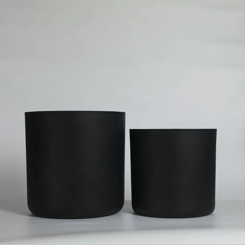 Round Concrete Planter Set of 2 by HouseOfZazla