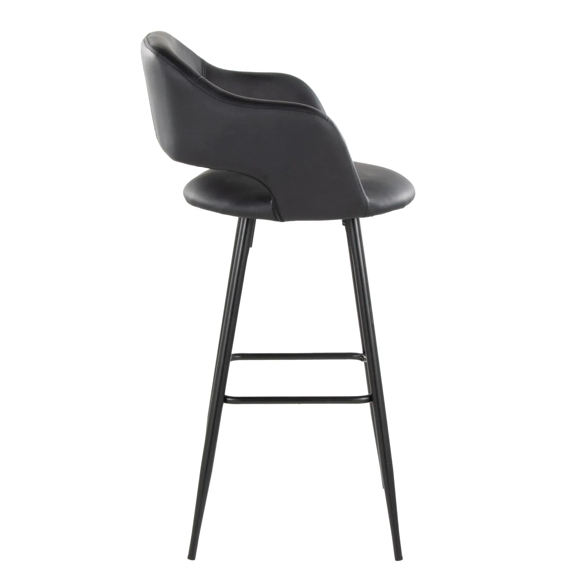 Margarite - Contemporary Fixed Height BarStool With Square Footrest (Set of 2) by Unique Piece Furniture
