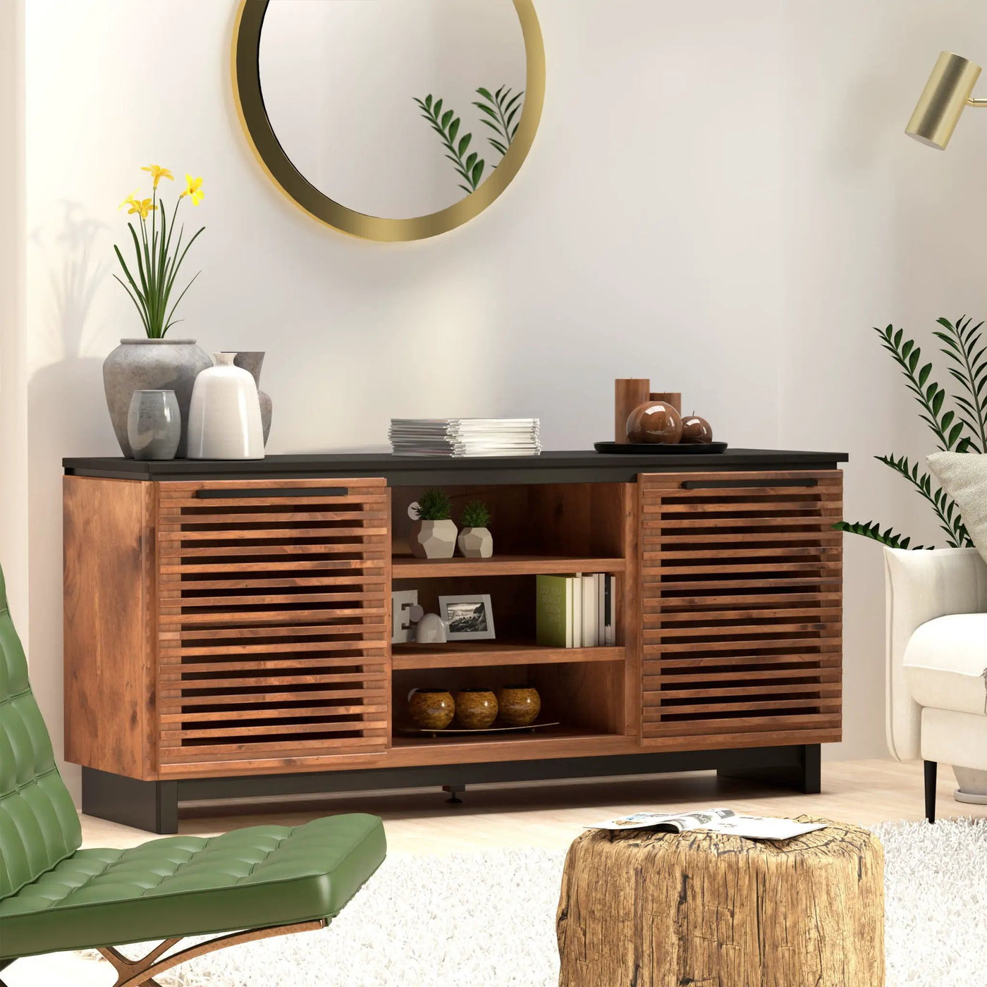 Cable Management TV Stand Console by Unique Piece Furniture