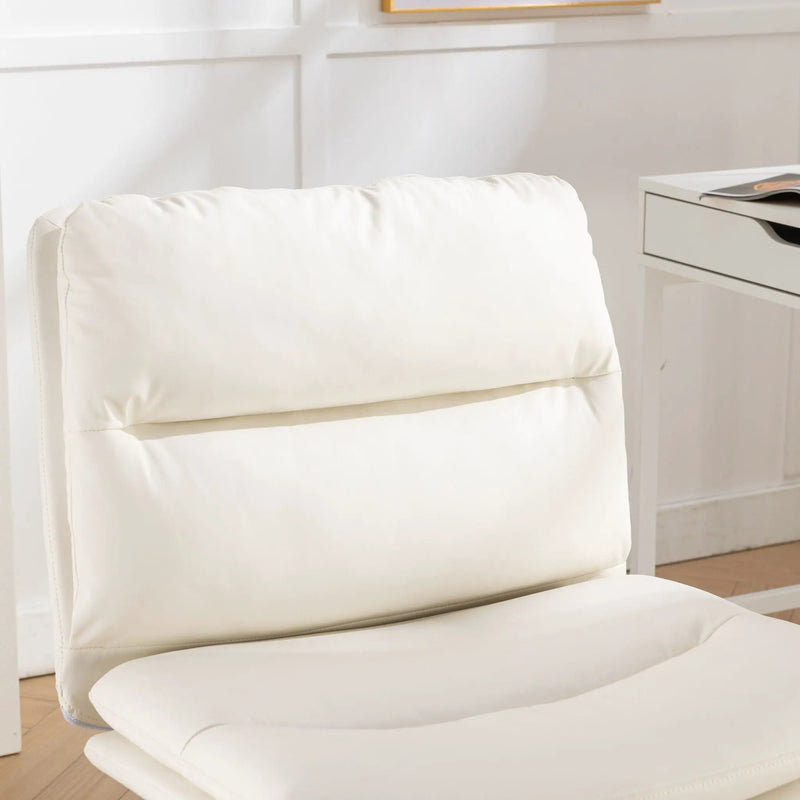 Bizerte - Adjustable Swivel Criss-Cross Chair, Wide Seat / Office Chair / Vanity Chair - White by Unique Piece Furniture