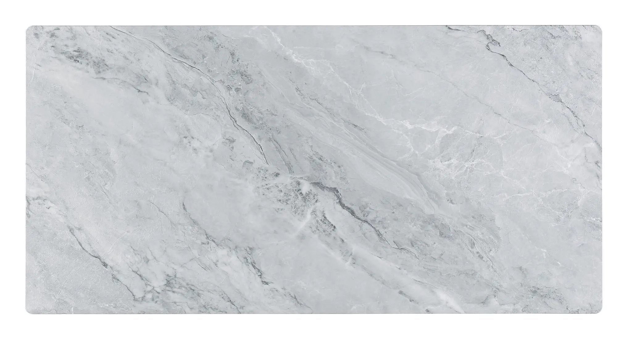Landon - Coffee Table With Glass Marble Texture Top And Bent Wood Design by HouseOfZazla