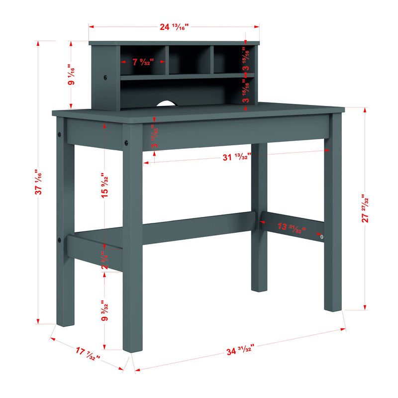 Logan - Writing Desk - Gray by HouseOfZazla