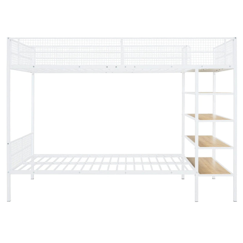 Bunk Bed With 5 Tier Shelves by Unique Piece Furniture
