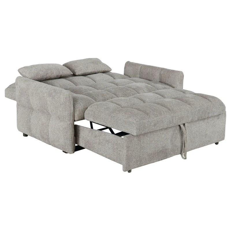 Cotswold Upholstered Convertible Sleeper Sofa Bed Light Grey by Unique Piece Furniture