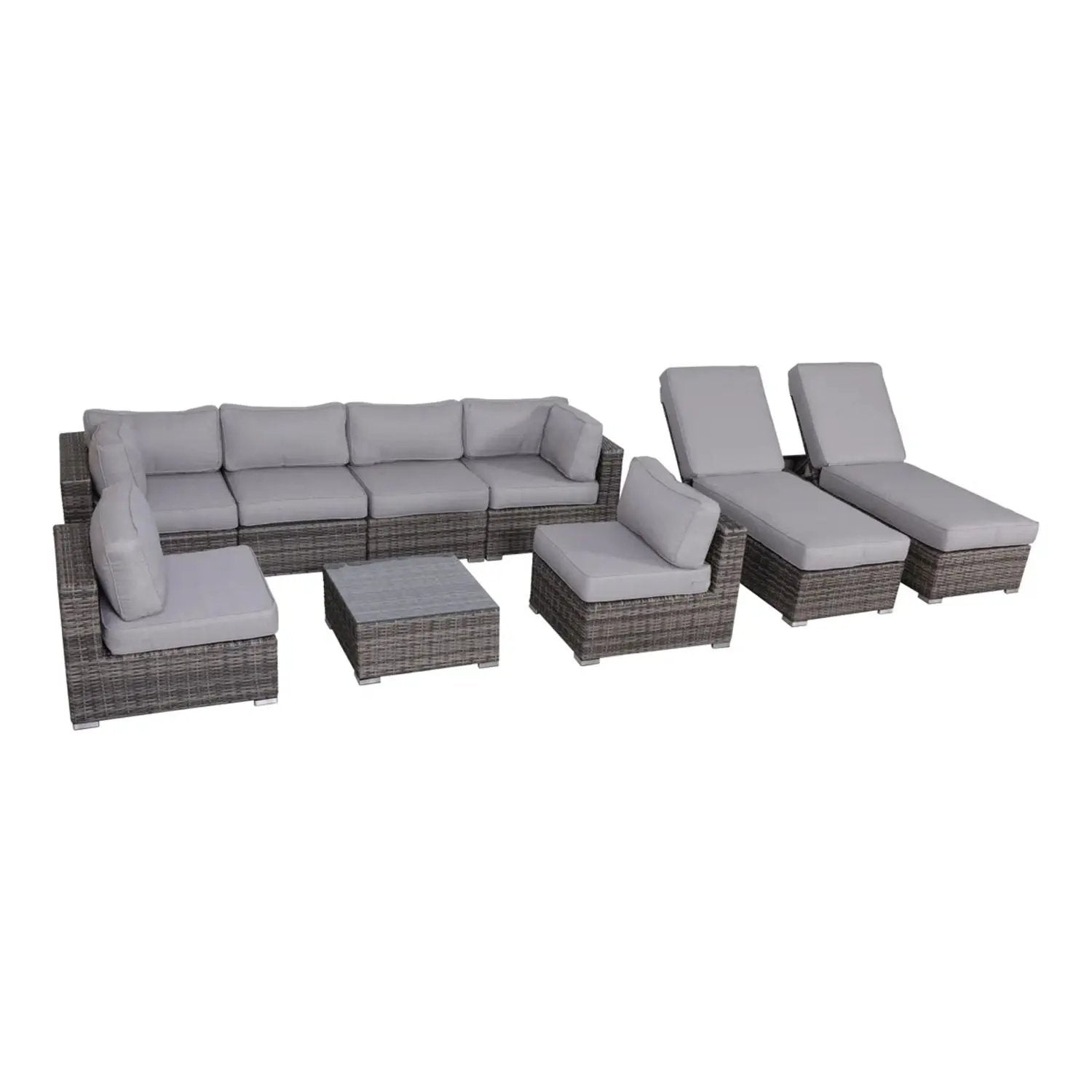 Seating Set With Cushions Handcrafted Wicker Design by HouseOfZazla