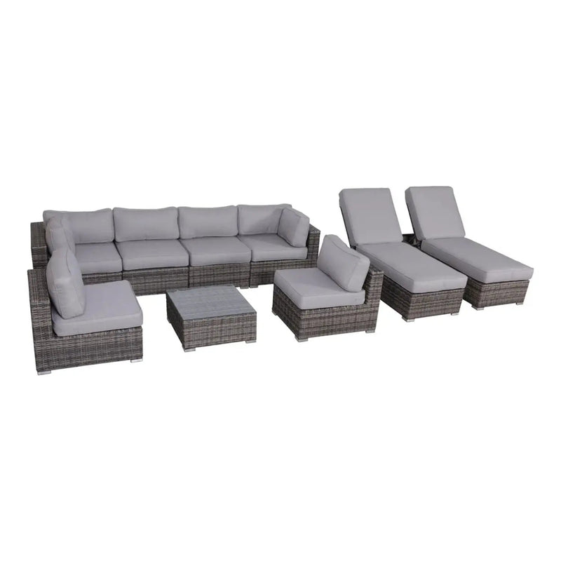 Seating Set With Cushions Handcrafted Wicker Design by HouseOfZazla