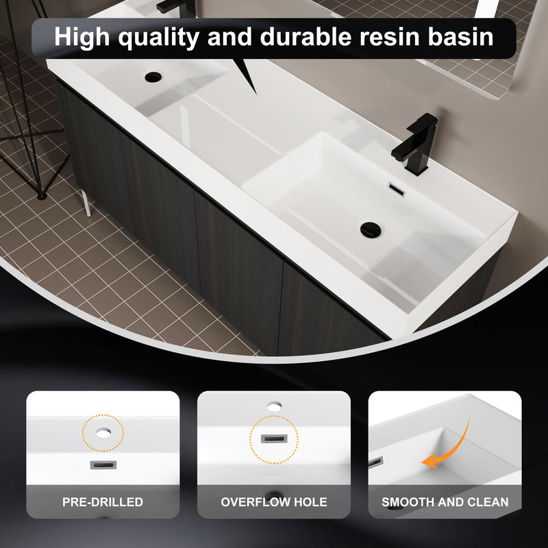 Freestanding Bathroom Vanity With Resin Sink And Storage Cabinet by HouseOfZazla