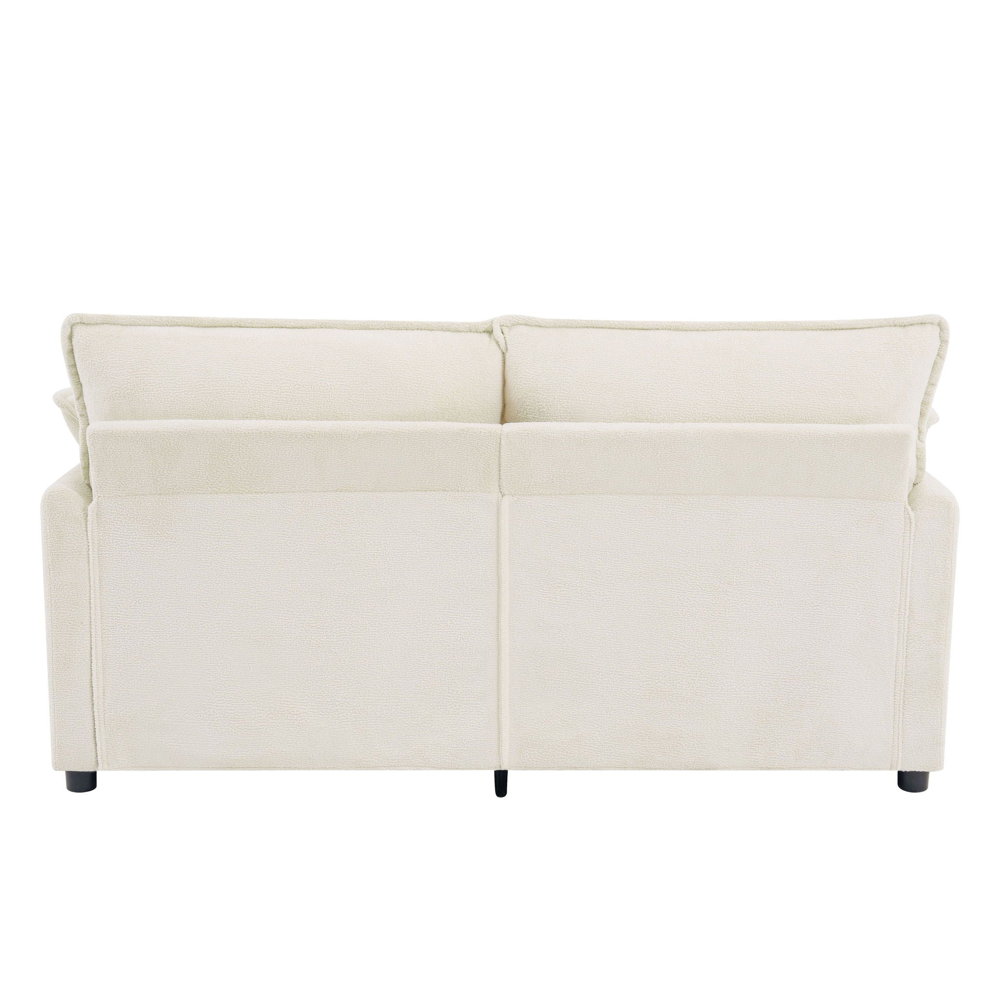 Modern Loveseat Sofa, Upholstered Couch With Side Storage Pockets by HouseOfZazla