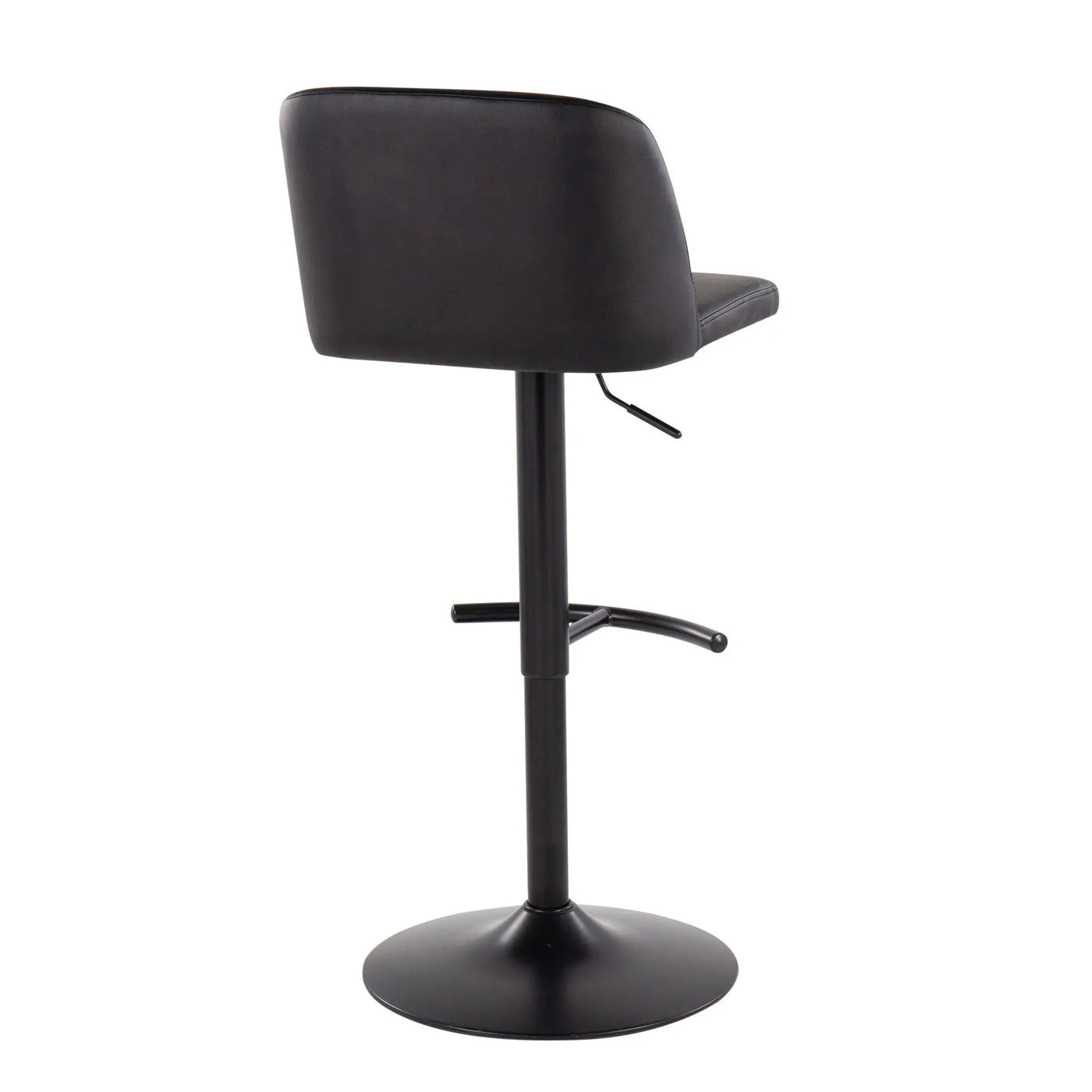 Toriano - Contemporary Adjustable Bar Stool With Rounded T Footrest (Set of 2) by HouseOfZazla