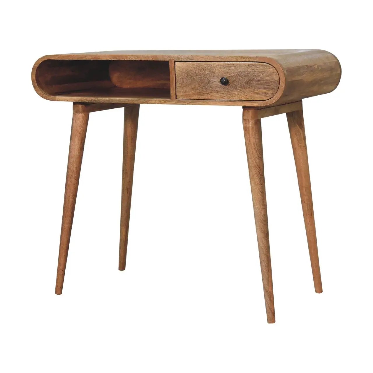 Writing Desk, Curved - Chestnut by HouseOfZazla