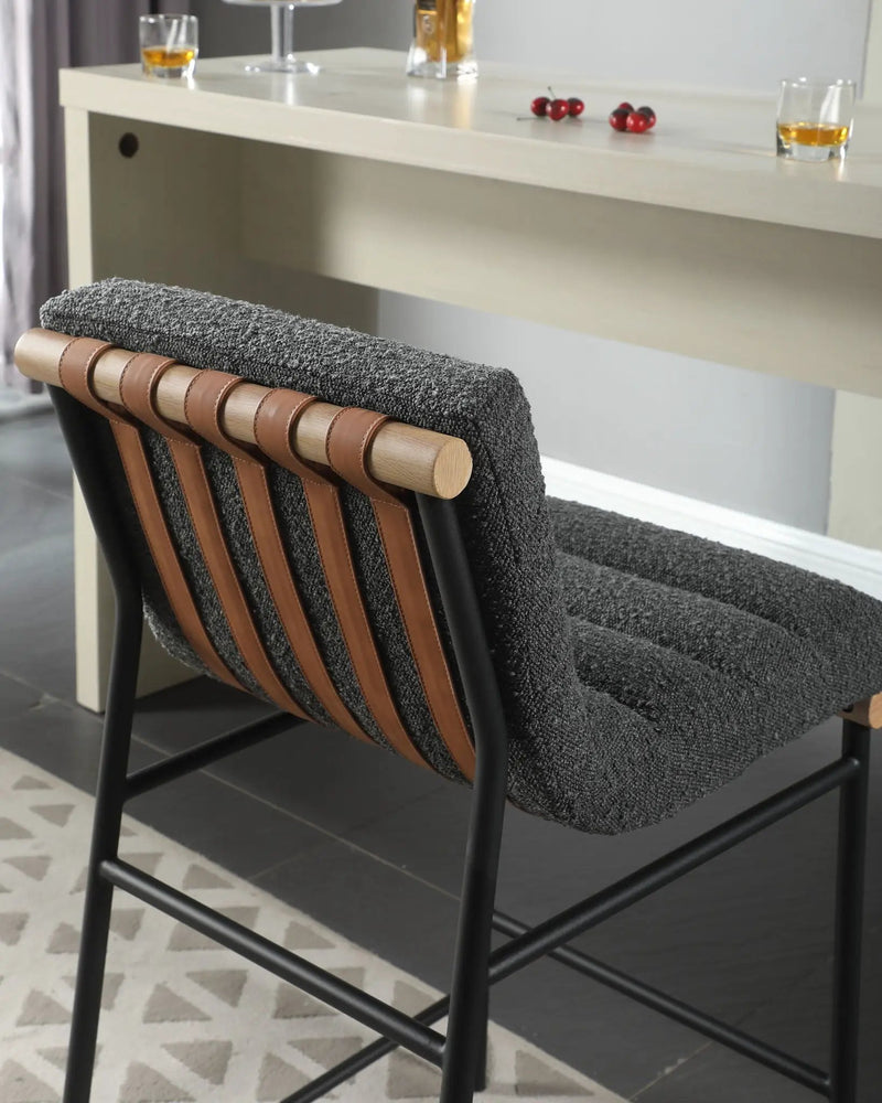 Lahni - 17" Boucle Fabric Counter Height Chair by HouseOfZazla