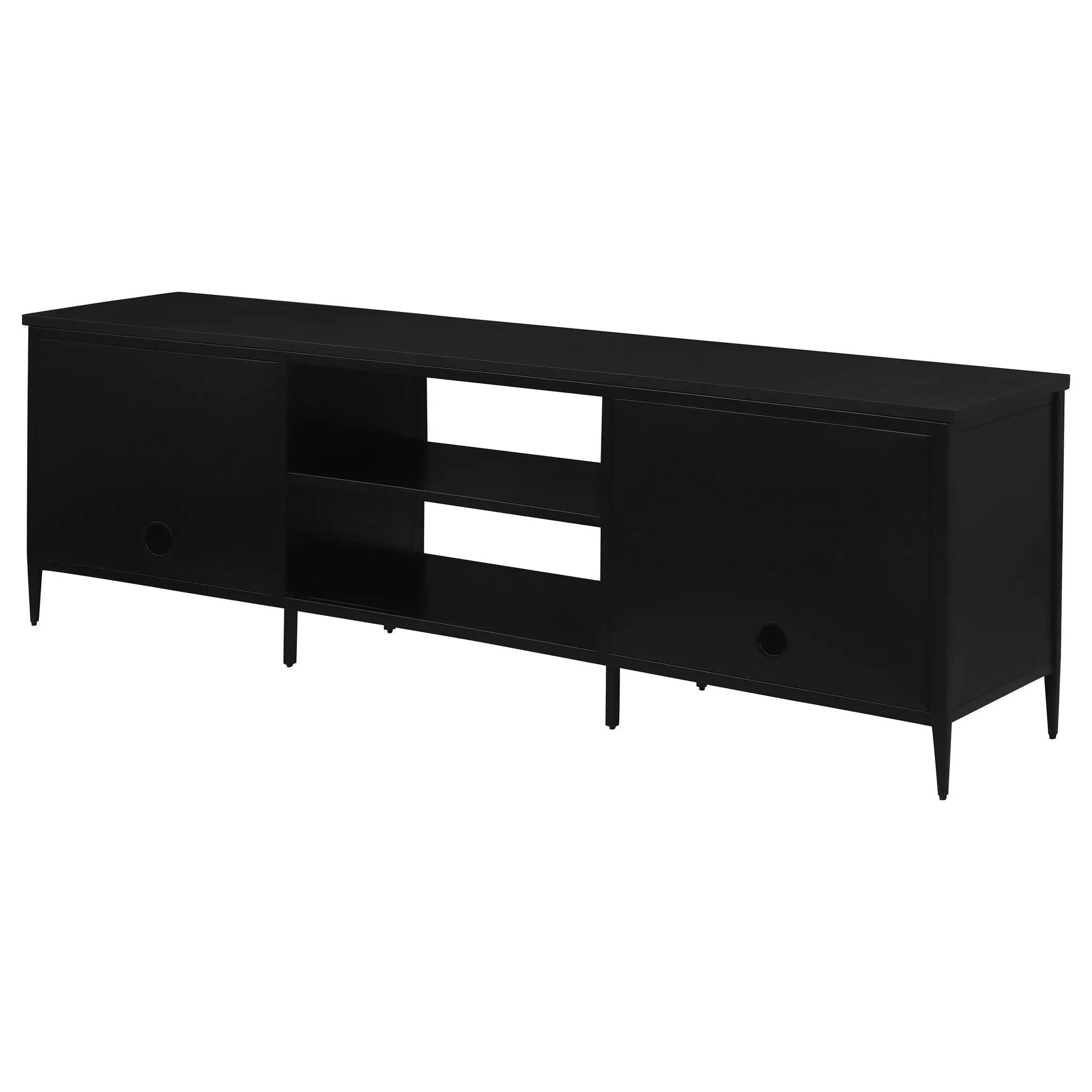 Kenneth - 2 Door TV Stand Doors - Black by HouseOfZazla