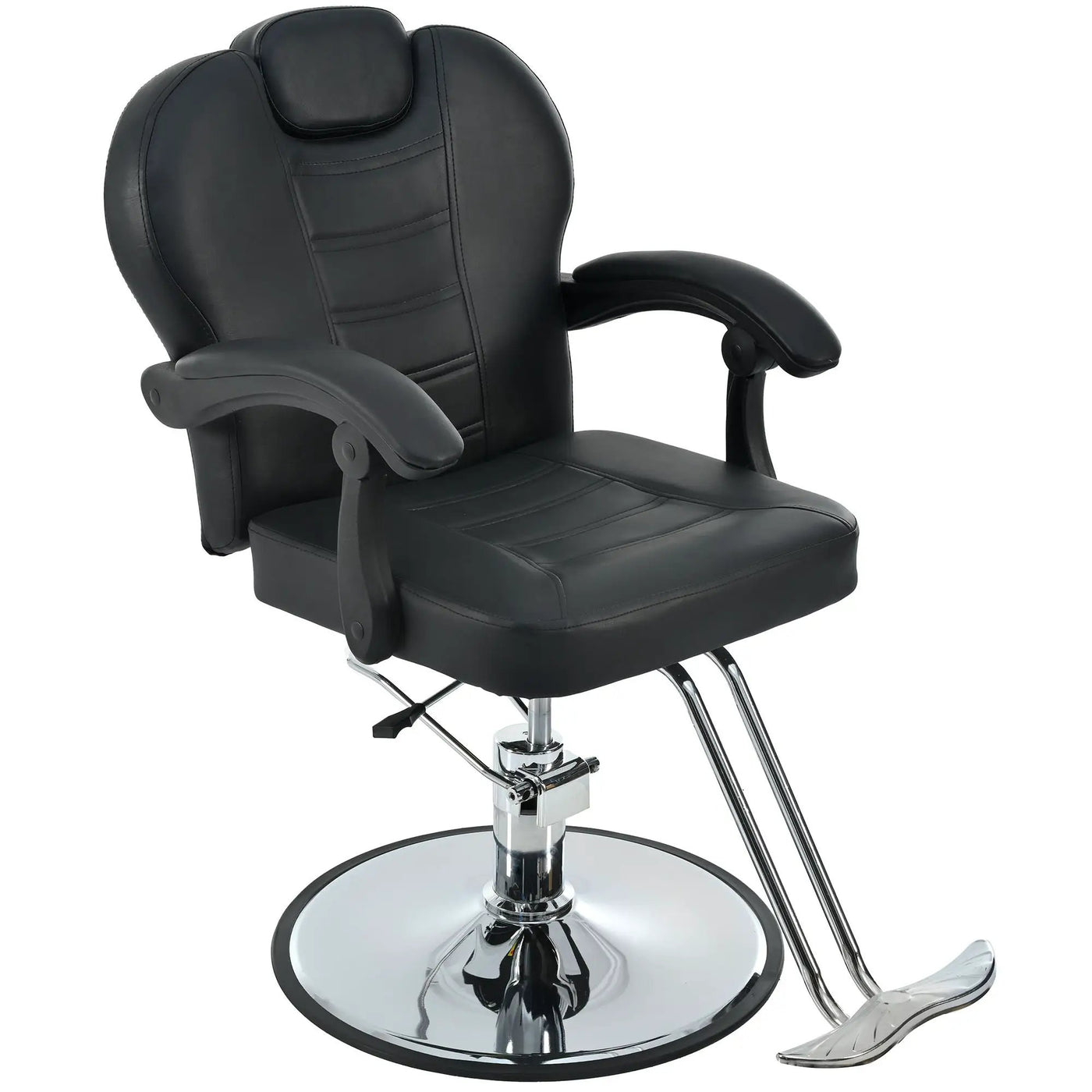 Classic Reclining Barber Chair Salon Chair For Hair Stylist With Heavy Duty Hydraulic Pump, 360° Rotation, Tattoo Chair Shampoo Beauty Salon Equipment, Max Load Weight 330 Lbs by HouseOfZazla