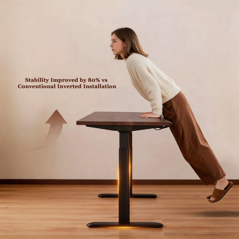 Solid Rubberwood Electric Standing Desk by HouseOfZazla