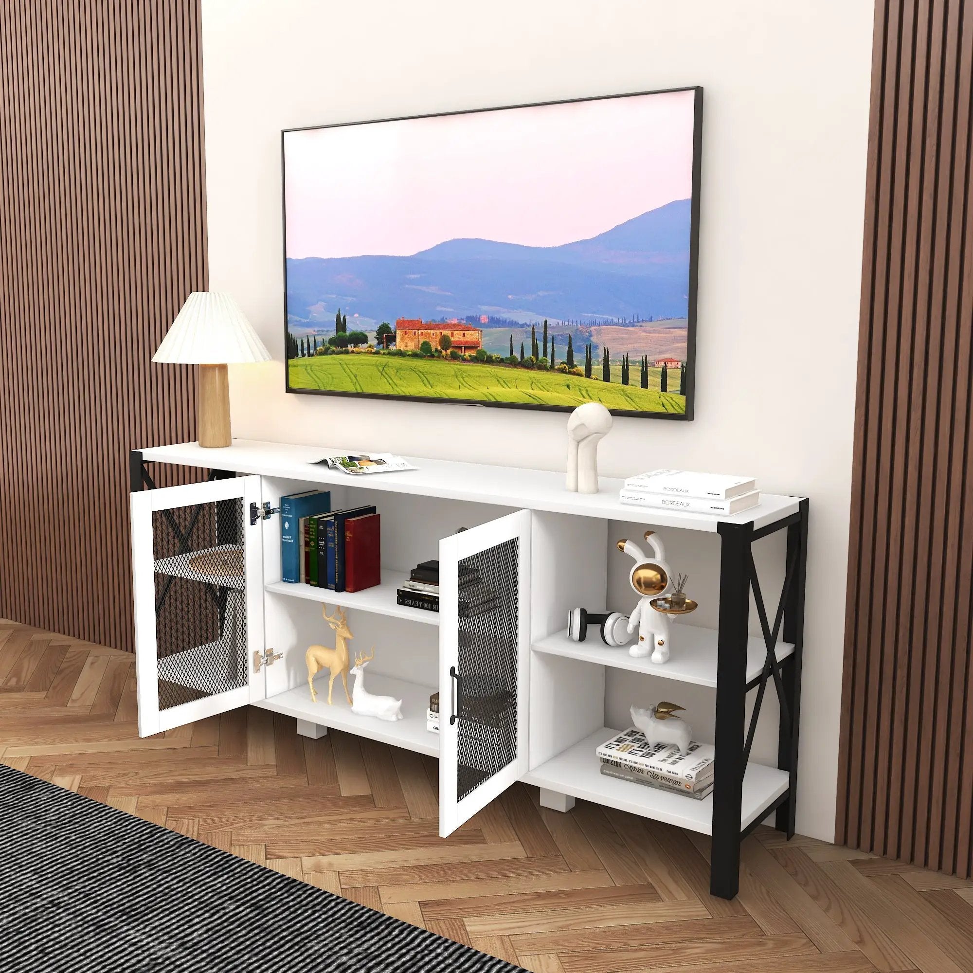 Industrial TV Stand for Living Room and Bedroom by HouseOfZazla