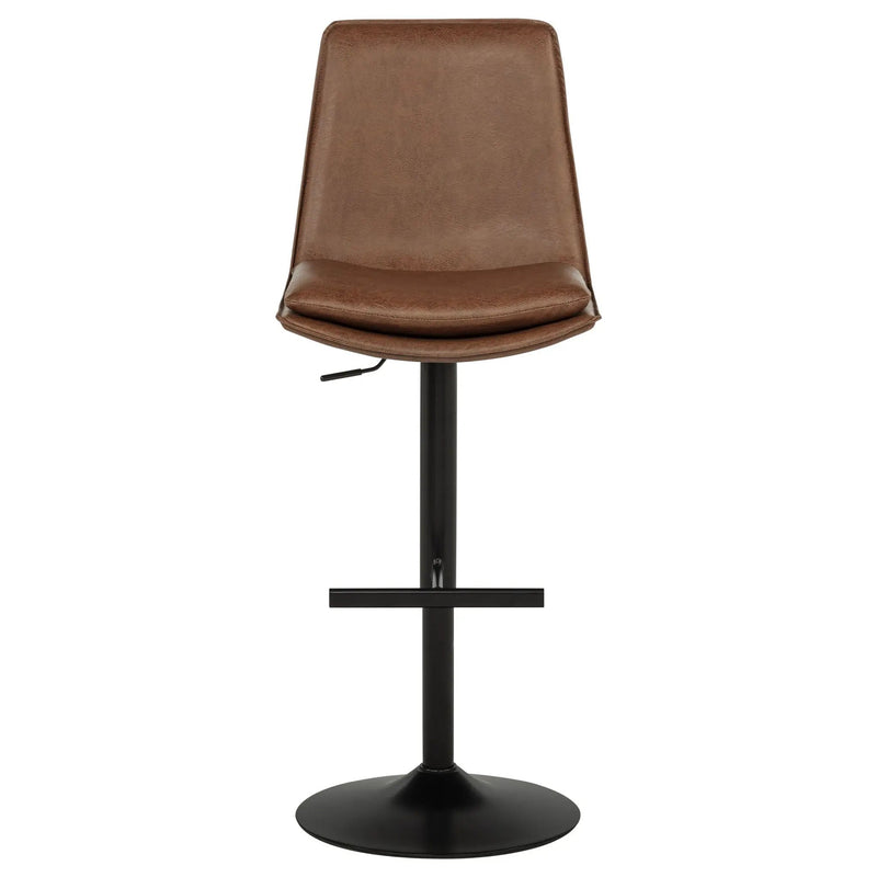 Eldridge Faux Leather Upholstered Adjustable Bar Stool Coffee by Unique Piece Furniture