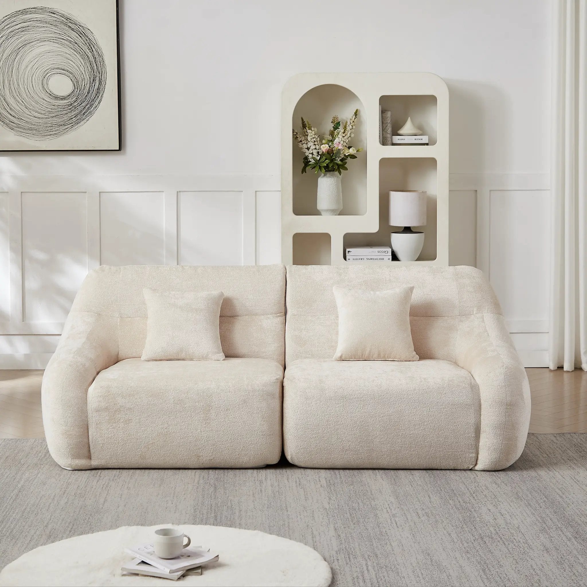 123.2-Inch Modern Luxury Curved Corner Sectional Sofa by HouseOfZazla