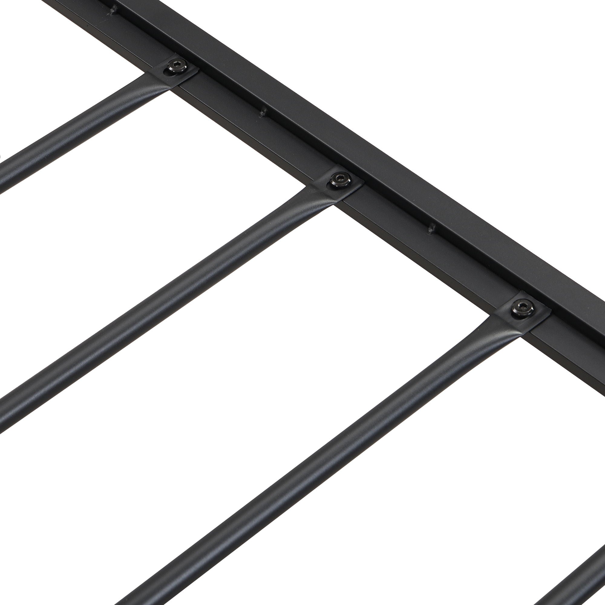Modern Bed Frame With LED Lights, Upholstered Headboard, USB Charging by HouseOfZazla