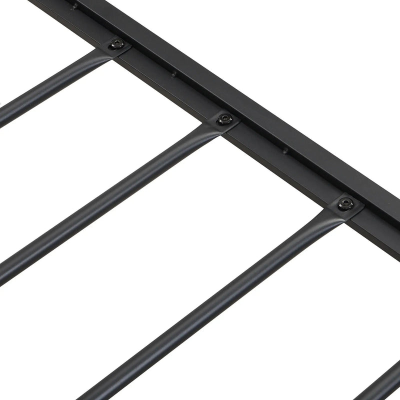 Modern Bed Frame With LED Lights, Upholstered Headboard, USB Charging by HouseOfZazla