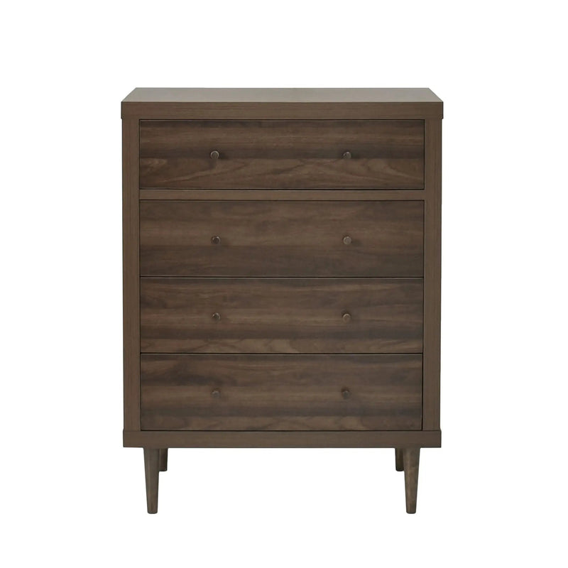 Farhart Mid Century Modern 4 Drawer Dresser - Walnut by HouseOfZazla