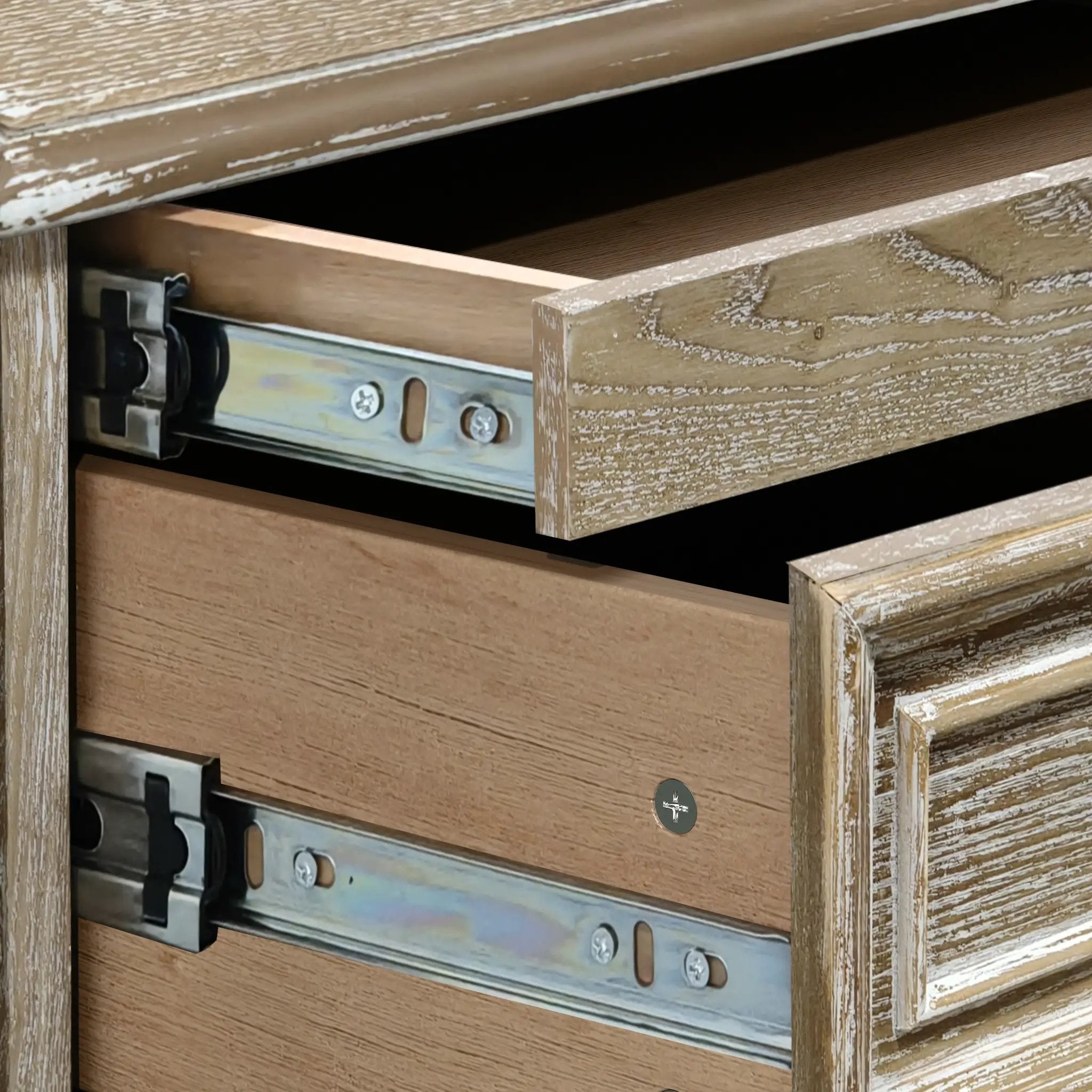 Farmhouse Nightstands with 4 Drawers and Pull-Out Shelf by HouseOfZazla