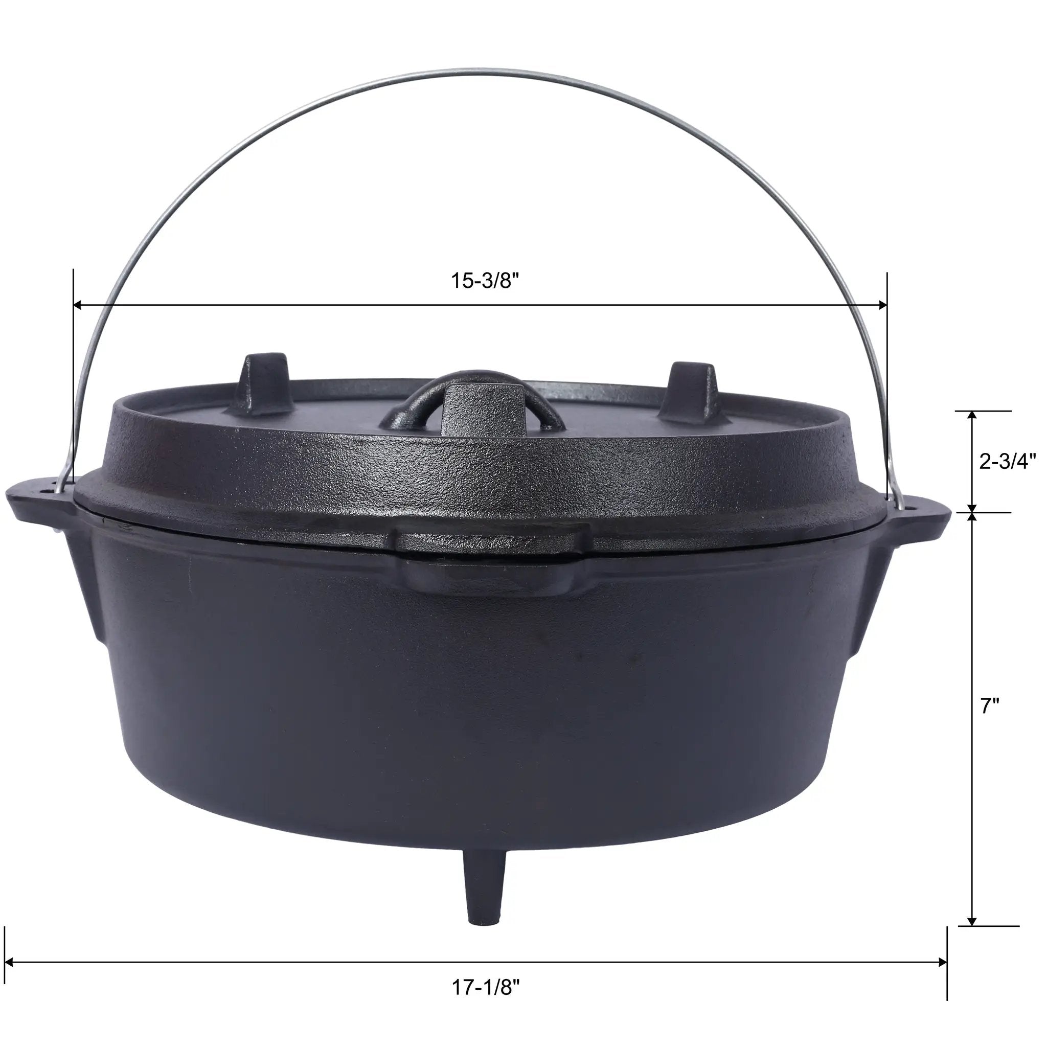 Pre-Seasoned Cast Iron Dutch Oven With Skillet Lid by HouseOfZazla