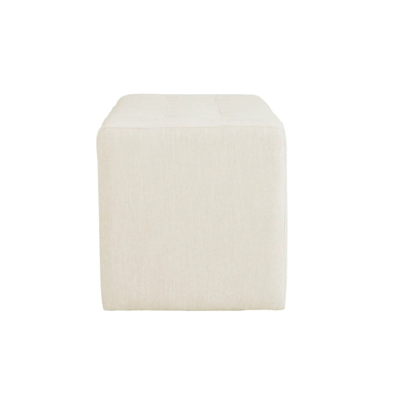 Elegant Soft Close Storage Bench Polyester Upholstery - Cream by Unique Piece Furniture