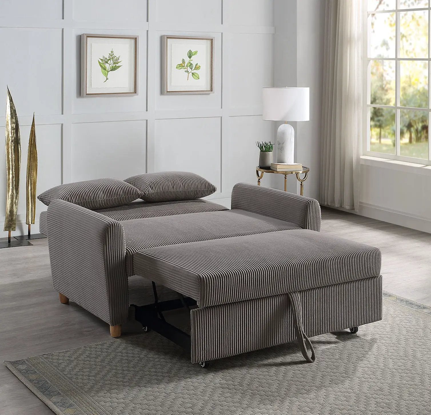 Justine - Convertible Sleeper Loveseat - Brown by Unique Piece Furniture
