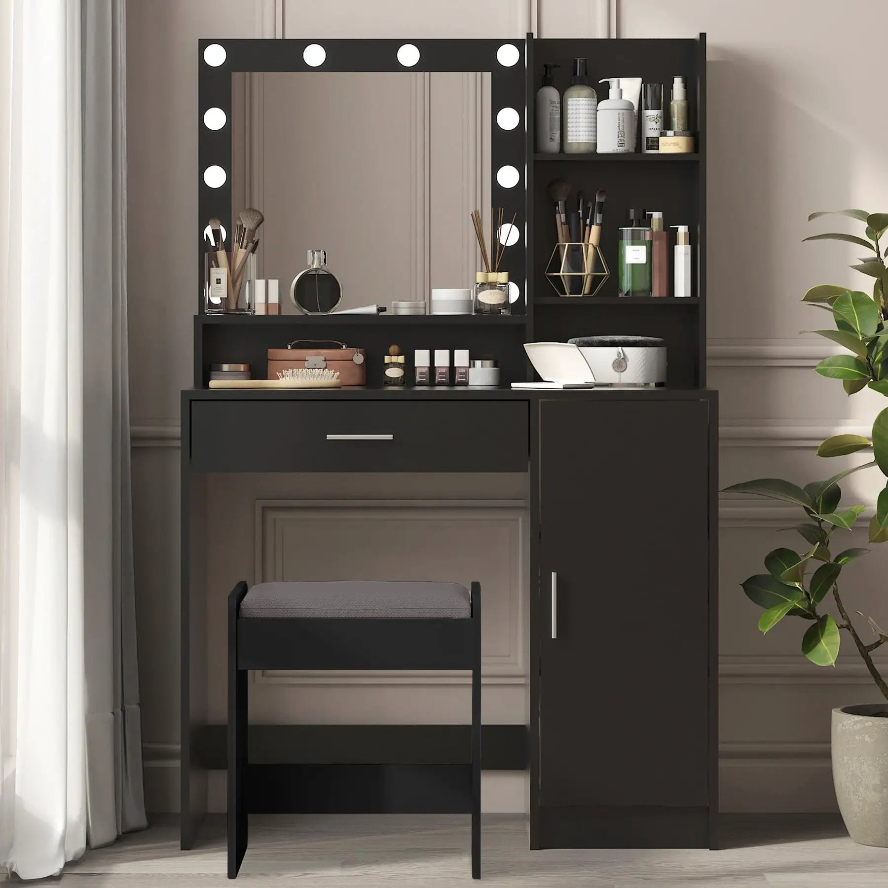Vanity Desk with Mirror & Light by HouseOfZazla