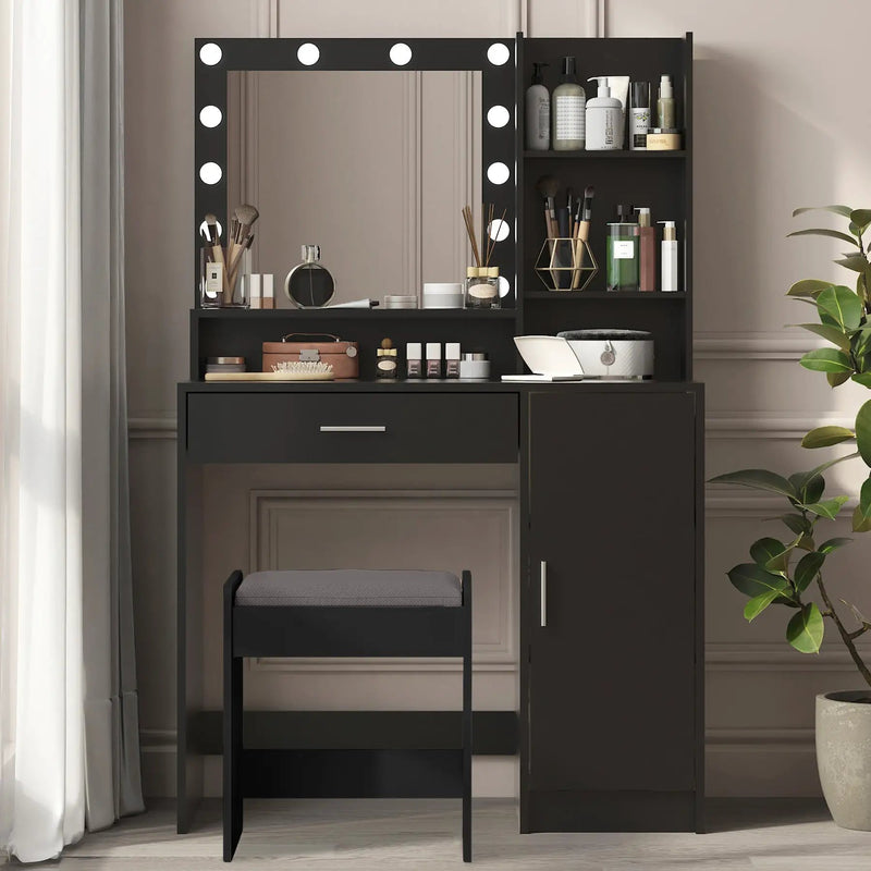 Vanity Desk with Mirror & Light by HouseOfZazla
