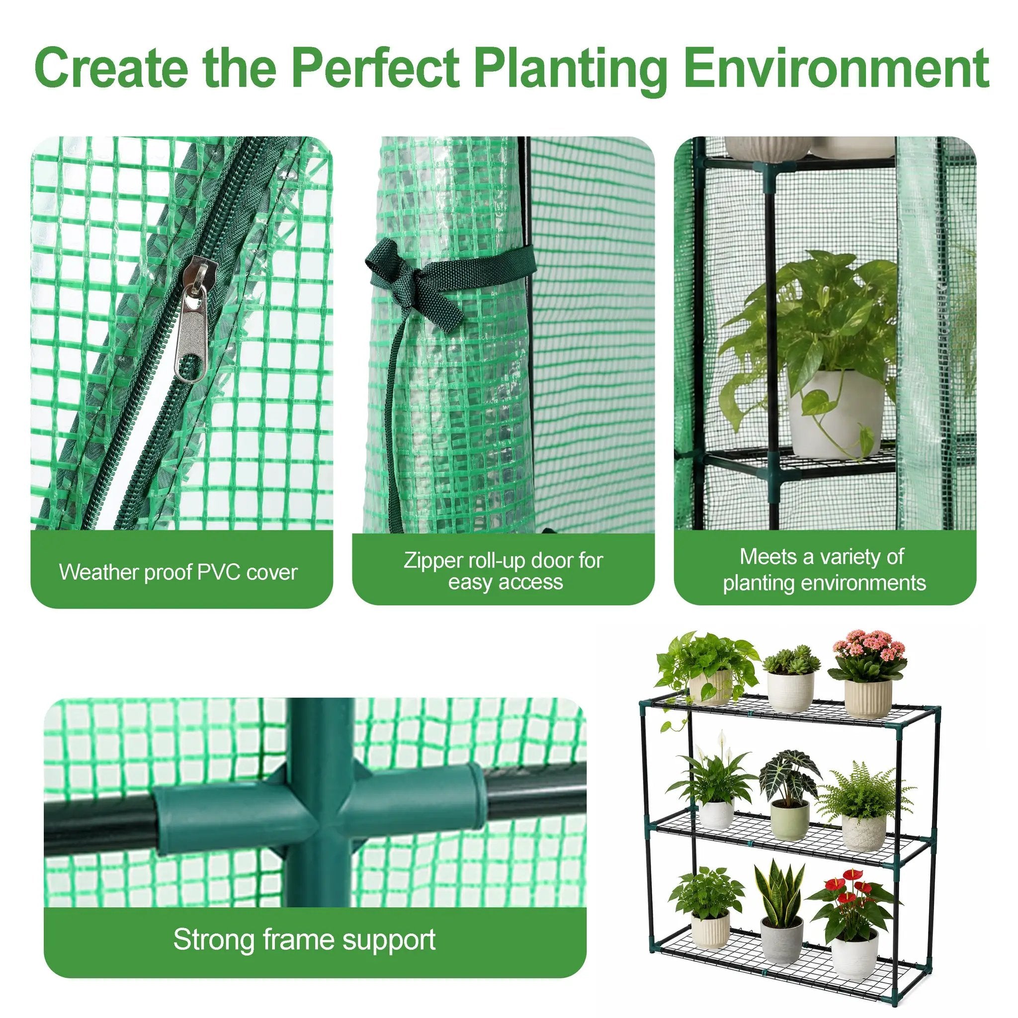 3 Tier Lean-To Portable Greenhouse by HouseOfZazla