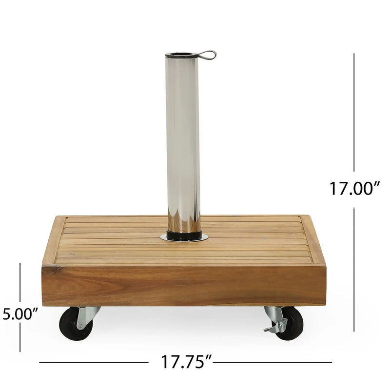 Ralph Square Umbrella Base - Teak by HouseOfZazla