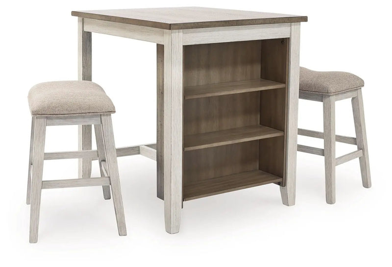 Skempton - RECT DRM Counter TBL Set(Set of 3) - White by Unique Piece Furniture