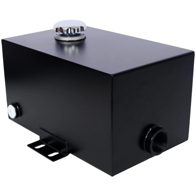Heavy Duty 5 Gallon Steel Hydraulic Fluid Reservoir Tank With Mounting Foot, 14 Gauge - Black by HouseOfZazla