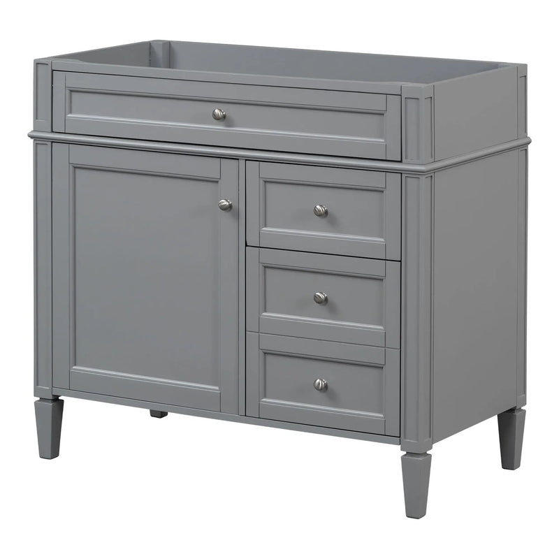 Bathroom Vanity With 2 Drawers And Tip-Out Drawer, Storage Cabinet by HouseOfZazla