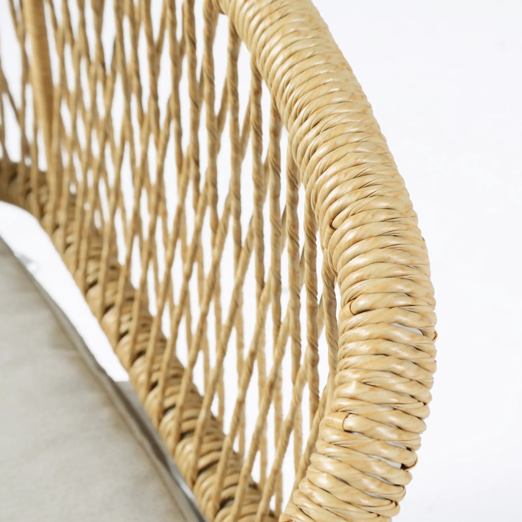 Outdoor Dining Chair Set of 2, Wicker Rattan Woven Patio Chairs by HouseOfZazla