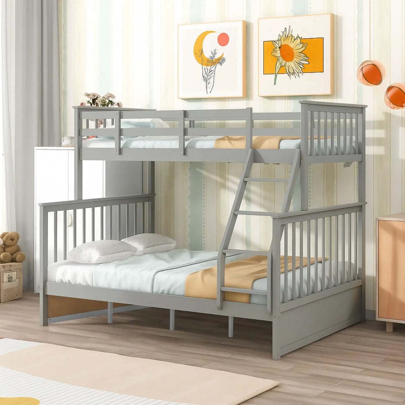 Bunk Bed With Ladder, And Safety Guard Rails by HouseOfZazla