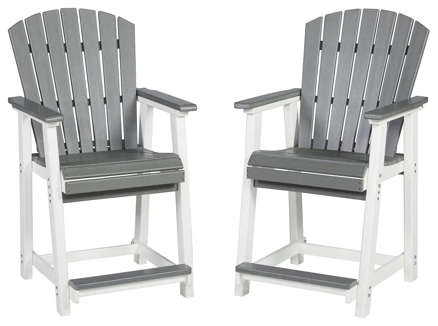 Transville - Barstool (Set of 2) - Gray / White by Unique Piece Furniture