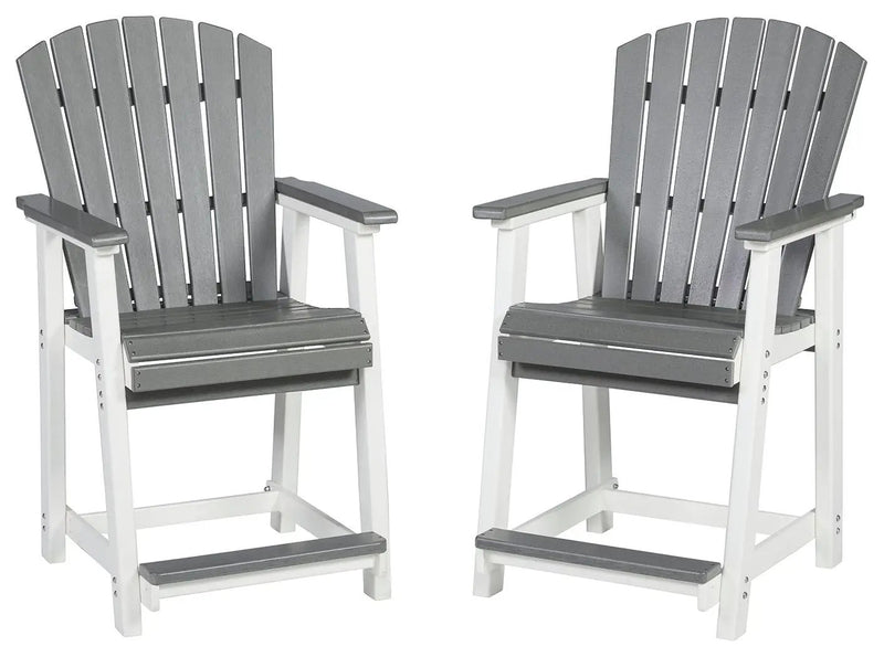 Transville - Barstool (Set of 2) - Gray / White by Unique Piece Furniture