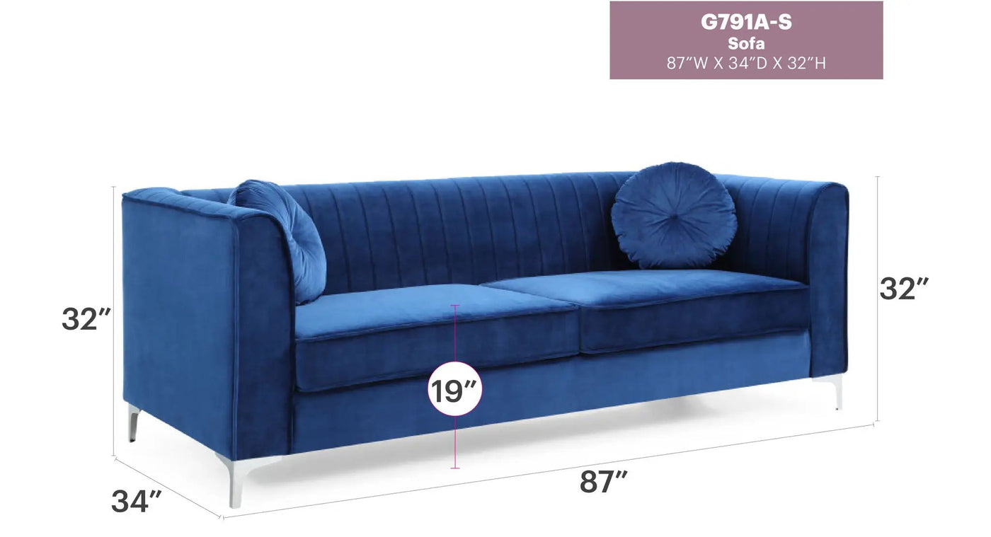 Delray - Micro Suede Sofa by Unique Piece Furniture