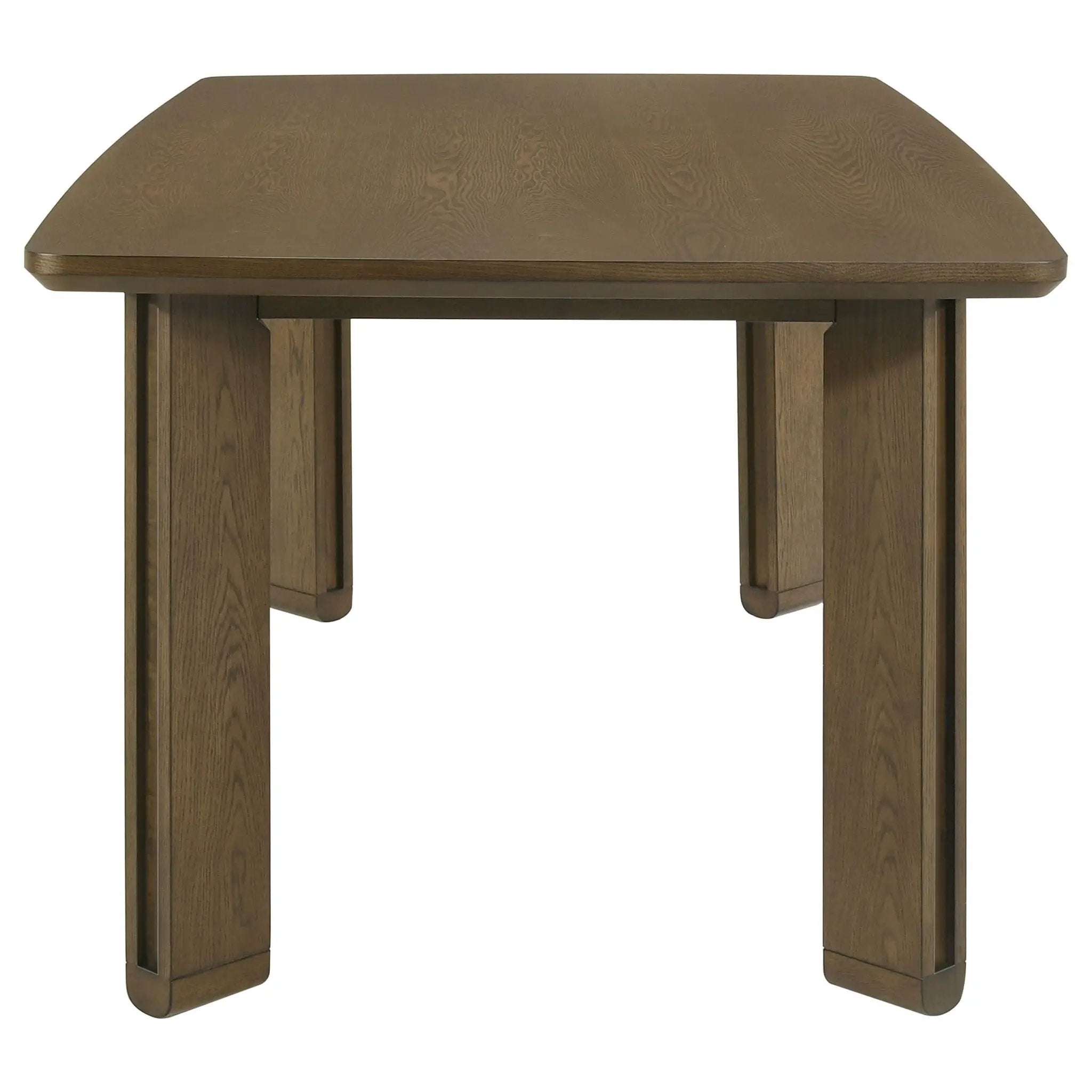 Crispin - 7 Piece Rectangular Dining Table Set With Upholstered Chairs - Brown