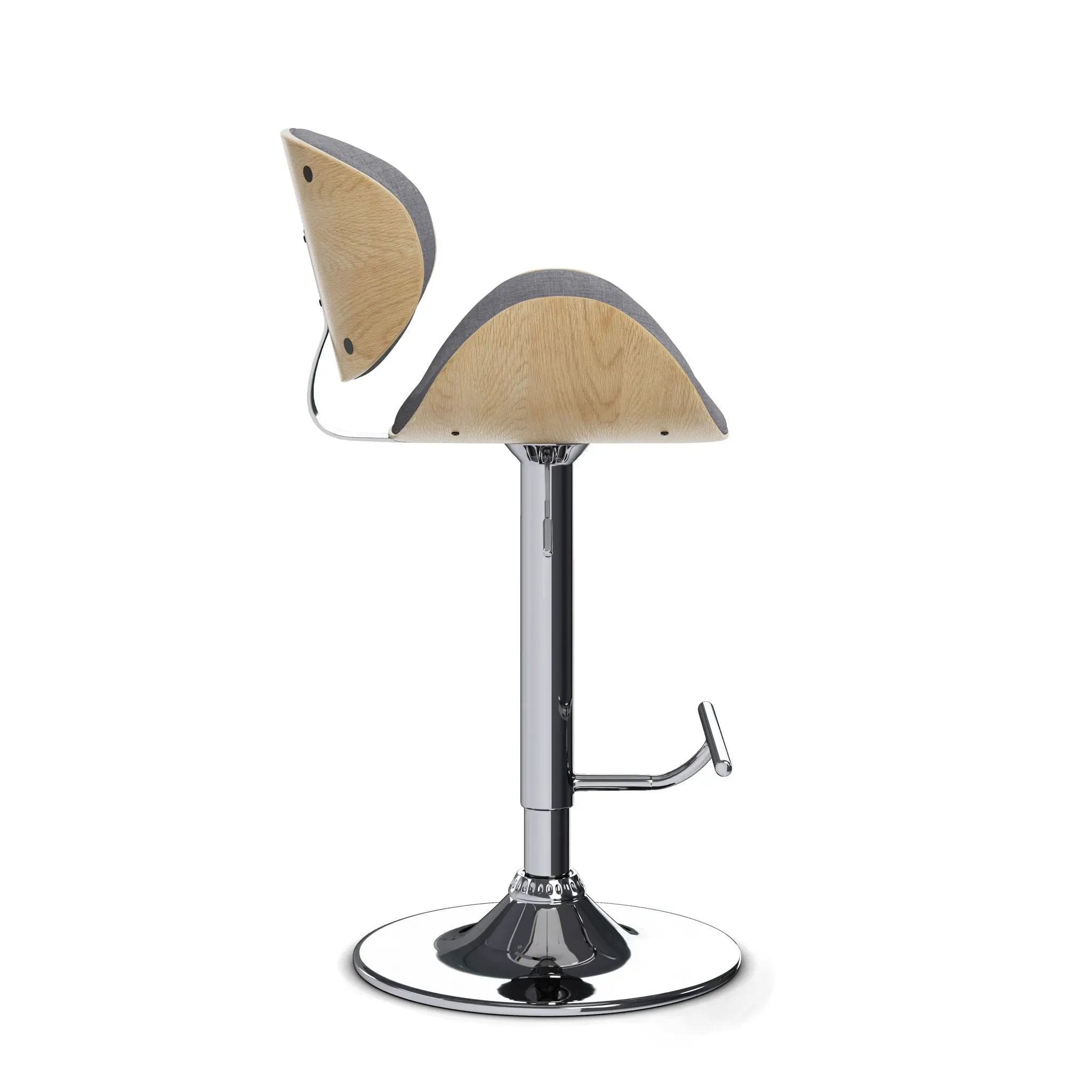 Marana - Handcrafted Bentwood Adjustable Swivel Bar Stool by Unique Piece Furniture