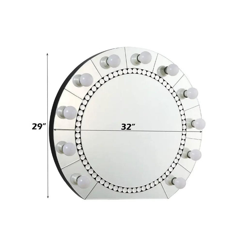 Farai - 29" Accent Mirror - Mirrored & Faux Crystal Diamonds by Unique Piece Furniture