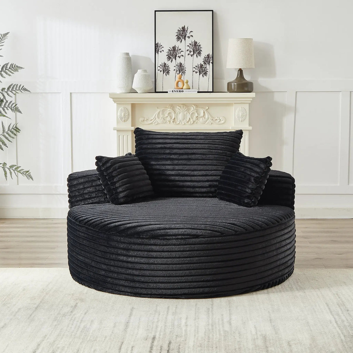 Fluffy Modern Sleeper Chair in Corduroy by HouseOfZazla
