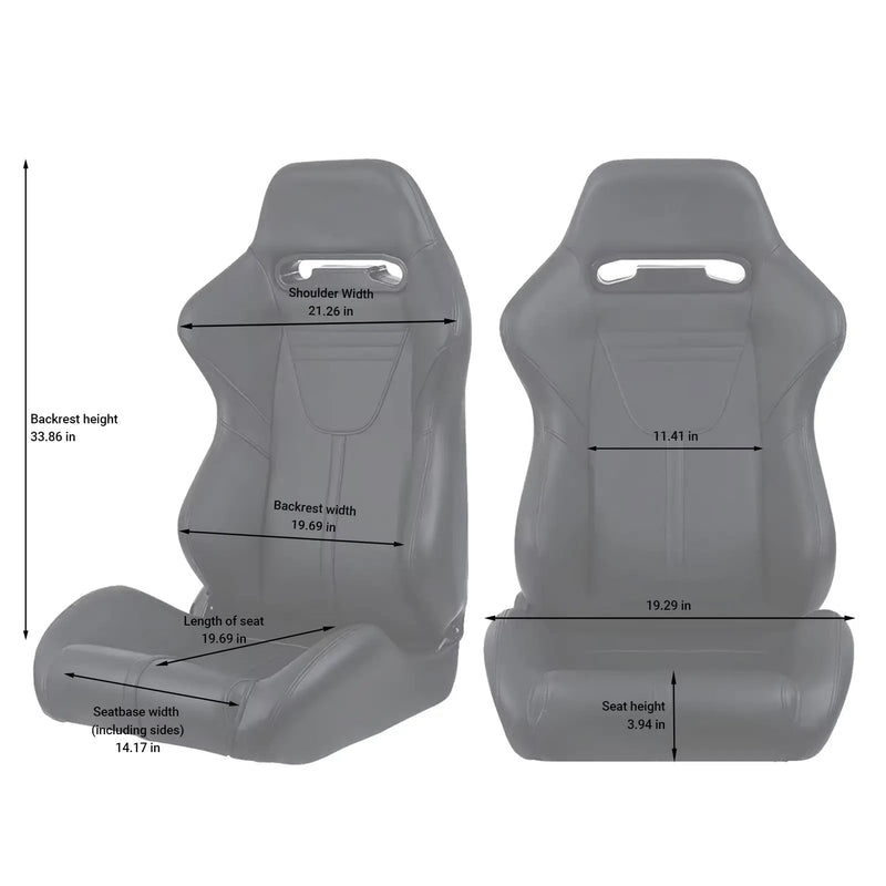 2PC Universal Racing Seats by HouseOfZazla
