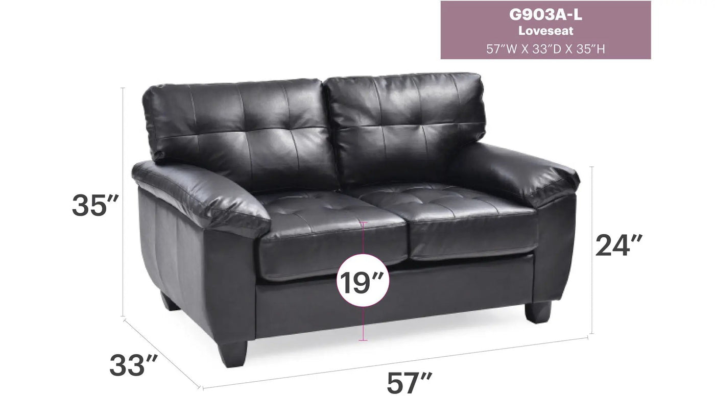 Stylish Loveseat With Padded Arms by HouseOfZazla