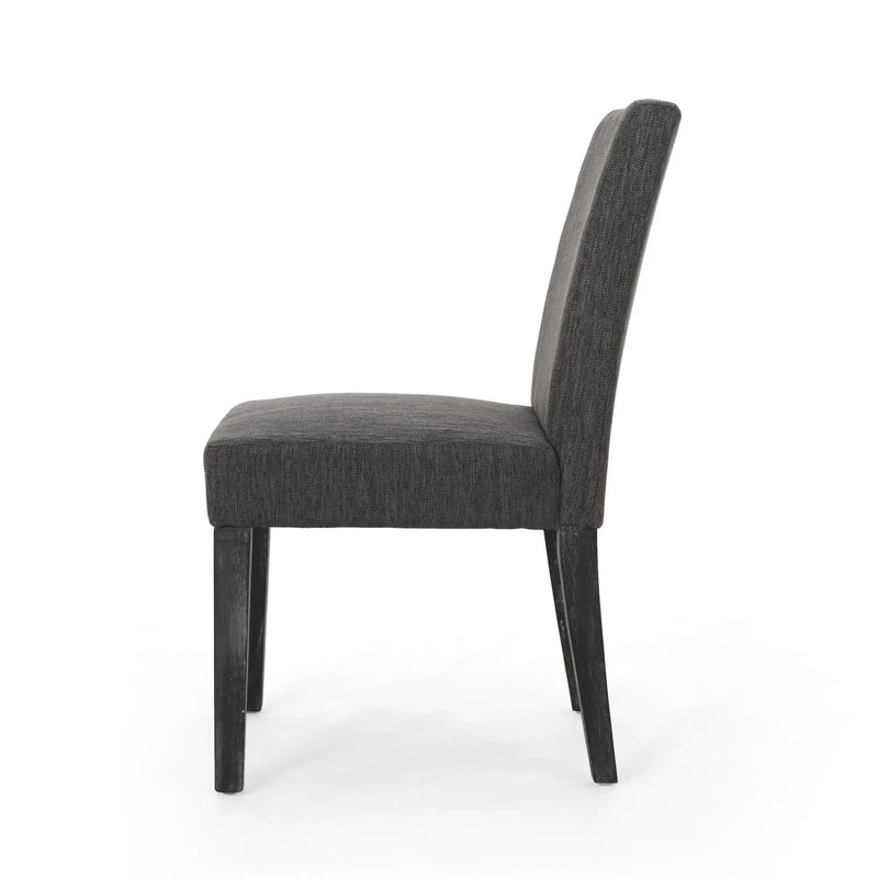 Contemporary Dining Chair with Upholstered Seating and Tapered Legs by HouseOfZazla